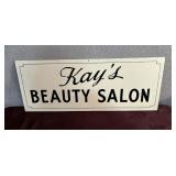 Kayï¿½s Beauty Salon Sign 14ï¿½x 36ï¿½