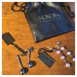 2pr Honora sterling silver pearl earrings