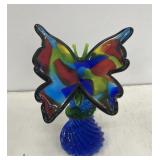 Dale Tiffany art glass butterfly figurine.