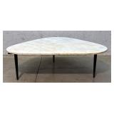 Mid- Century Marble Top Coffee Table 48/35/15