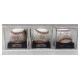 3 B-Mets Autographed Baseballs. Michel Abreu,