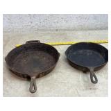 2 Cast Iron Pans