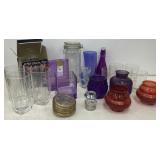 Decorative treasures- candy dish, vases, candle