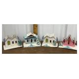 Christmas Village houses- vintage, made in Japan