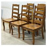 Ladder- Back Chairs - Solid Oak (5)