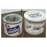 2 tins - A&P oysters & epicure crab meat