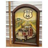 Wooden Route 66 arched sign