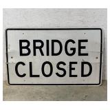 Bridge Closed Sign 48/30 - Aluminum