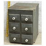 Primitive 6 Sewing Cabinet w/ old green paint