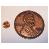 3" Novelty Metal Replica 1909 Lincoln Head Wheat