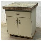 Kitchen Cabinet w/ Butcher Block Top 32/31/38