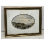 Maria Bellaï¿½s Watercolor painting of a coastal