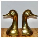 Pair of Brass Duck Bookends