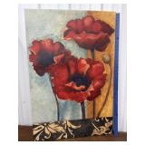 Poppy print on canvas