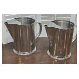 2 Nice Stainless Steel Restaurant Pitchers