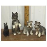 Norcrest, Lefton, schnauzer dog figurines