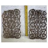 2 ornate Iron Grates