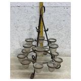 Iron & Glass 3 tier Candle Holder
