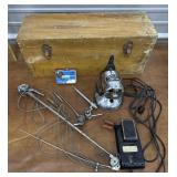 Vintage Dental drill in wooden case