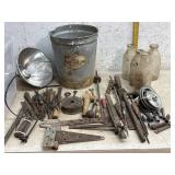 Sap Bucket, Files, Milk Bottles, Etc.