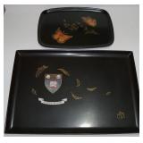 Mid Century Couroc of Monterey Brass Inlaid Black