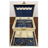Jewelry box with watches, bracelets, necklaces,