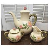 Franciscan desert Rose teapot creamer and sugar -