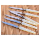 Forgecraft Knives with MOP (lucite?) Handles