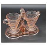 Art Deco Indiana Co Pink Depression Glass Tea