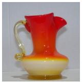 Mid Century Kanawha Amberina Cased Glass Small