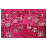 6 Tuborg Beer Brewery Pilsner Glasses Copenhagen,