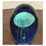 Jelly fish paperweight - glows green w/UV light