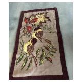 Retro hook rug birds approx. 81x46