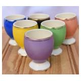 MCM Made in Romania Ceramic Egg Cups set of 6