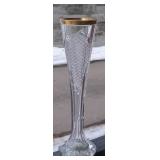 Antique C.1900 Cut Glass Crystal 12" Tall Vase by