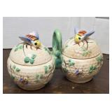 Double bumblebee honeypot / sugar - made in Japan