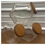 3 Glass Canisters