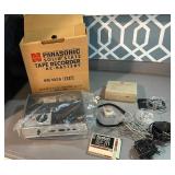 Panasonic solid state, tape recorder, AC battery