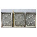 3 - 7 Pane Windows - 1 missing piece of glass