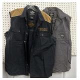 2 Harley Davidson vests - size XL