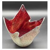 Art glass handkerchief vase