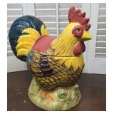 Large fat rooster cookie jar