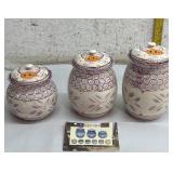 Temp-tations Fluted Canister Set 3-piece -new