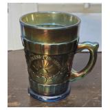 Carnival glass mug - God bless our home