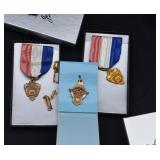 Lot of Vintage School Award Pins-Medals 1950's