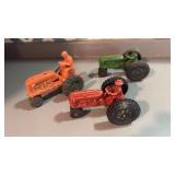 Vintage plastic toy tractors nice condition