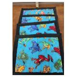 4 quilted frog place mats $donated to Candor food