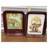 2 Norman Rockwell trays