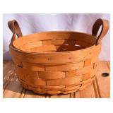1996 Longaberger Double Handle Round Basket