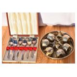 Vintage Silverplate Spoons & Small Cups